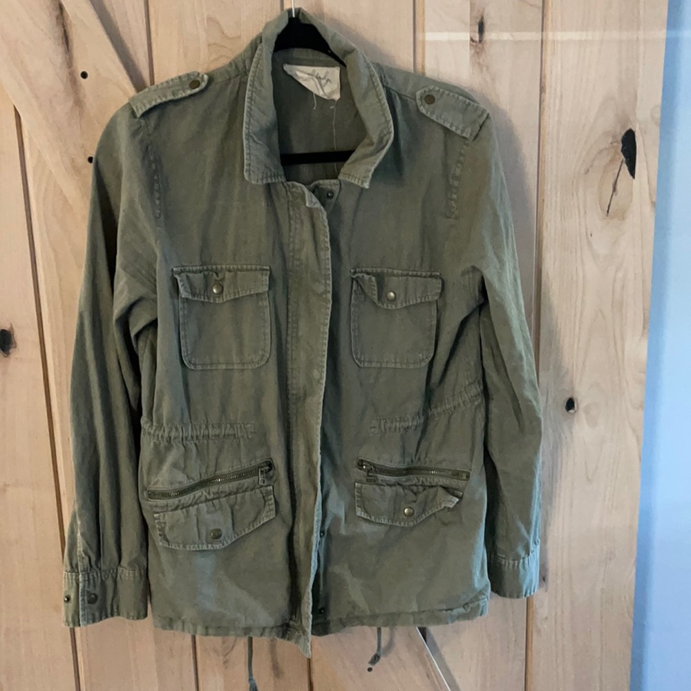 Green utility jacket